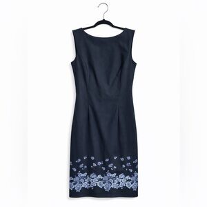 CDC Caren Desiree Company Sz 4 Women's Black Sheath Dress Sparkly Floral Dress